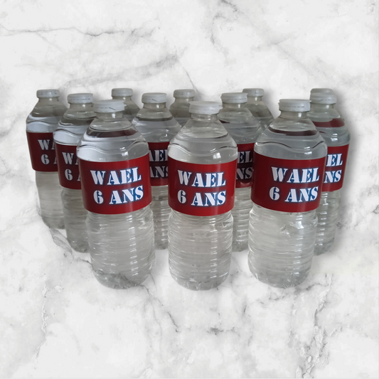 Etiquette pour bouteille d'eau 50 cl